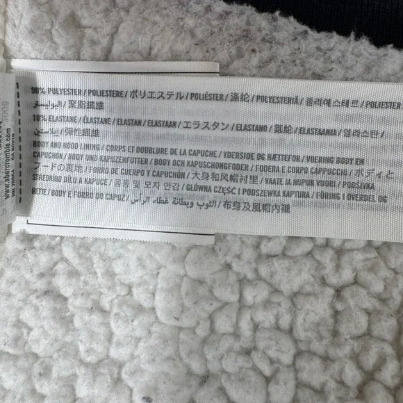 Hollister Jacket Camo Green Sherpa‎ Lined Hooded Bomber Cropped Woman's Small - Picture 4 of 8